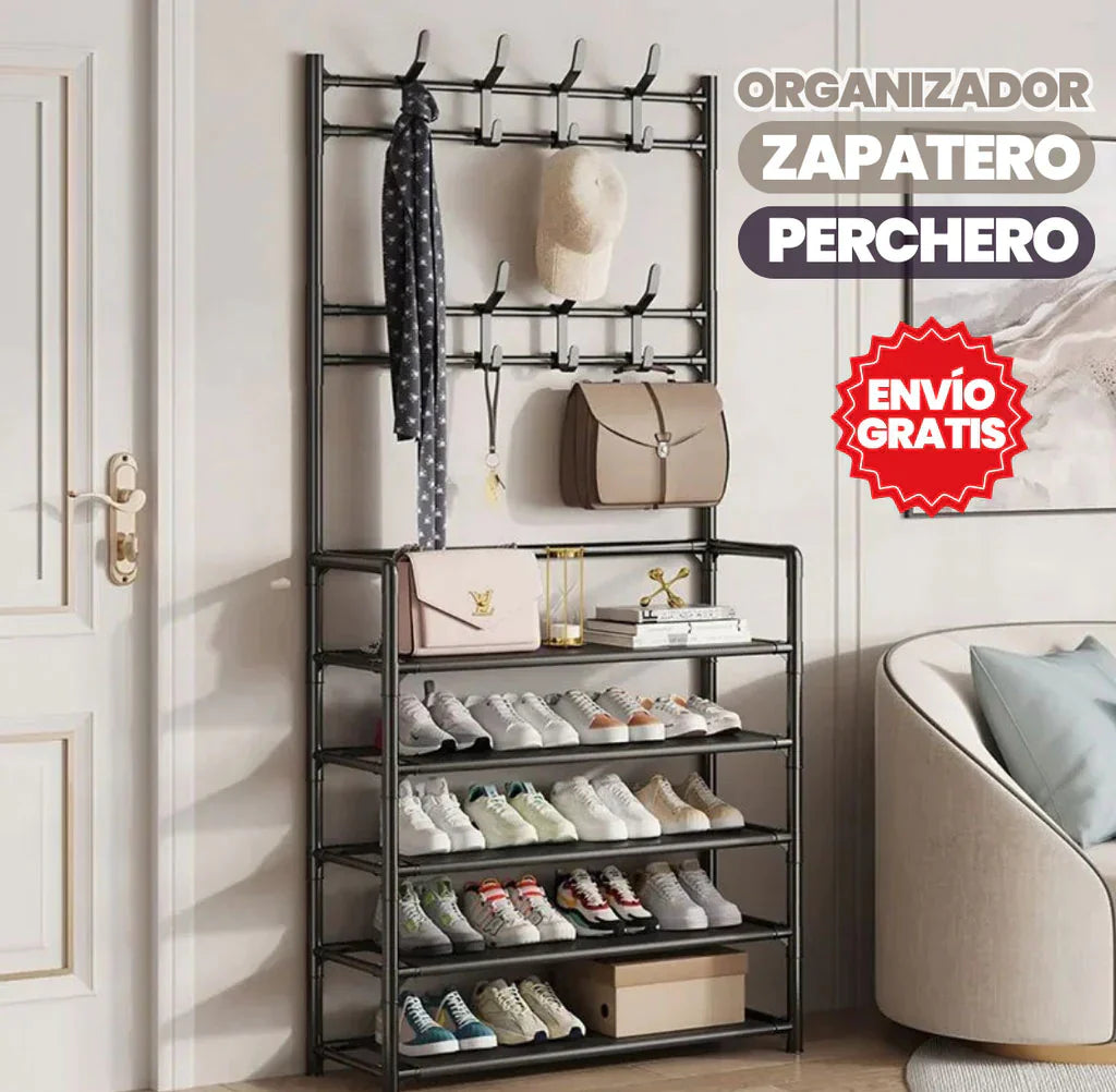 ORGANIZADOR ZAPATERO Y PERCHERO ELEGANTE